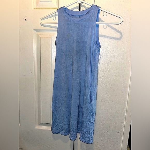 Girls 4y-5y-6y full length pocketed dress / tar heel blue gorgoues cute adorable - Picture 4 of 7